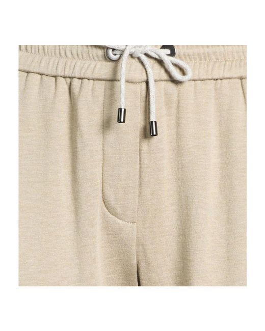 Brunello Cucinelli Natural Versatile Knit Casual Jogger Pants