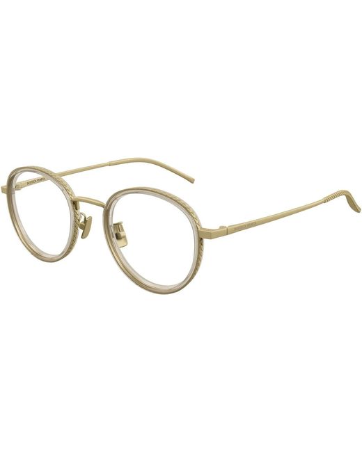 Bottega Veneta White Eyewear Oval Frame Glasses