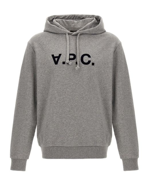 A.P.C. Gray 'Vpc' Hoodie for men