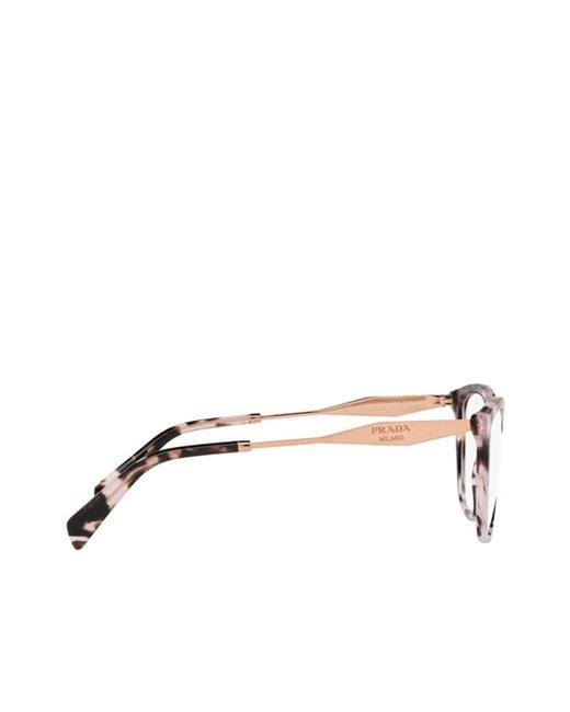 Prada White Eyewear Butterfly Frame Glasses