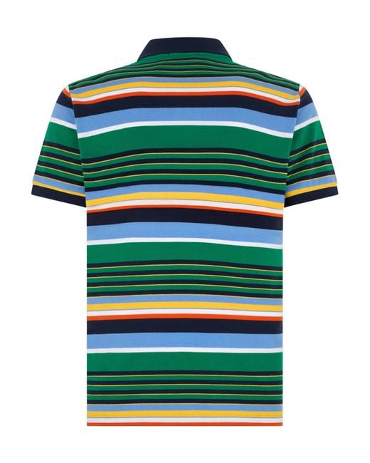 Polo Ralph Lauren Green Striped Polo Shirt for men