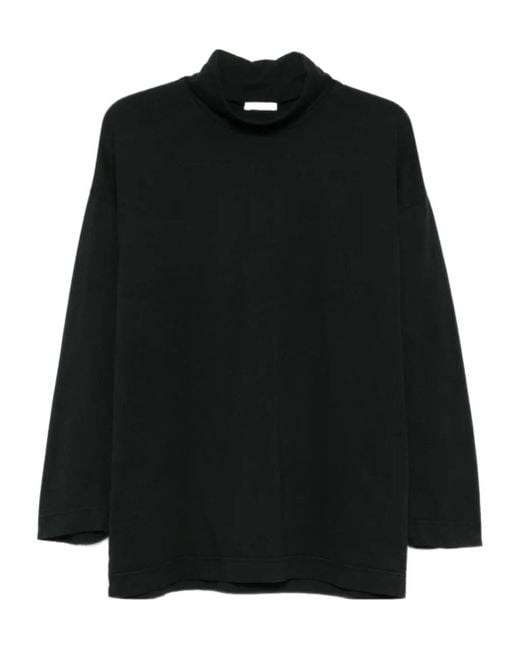 Haikure Black Ivy High-Neck Long-Sleeve T-Shirt