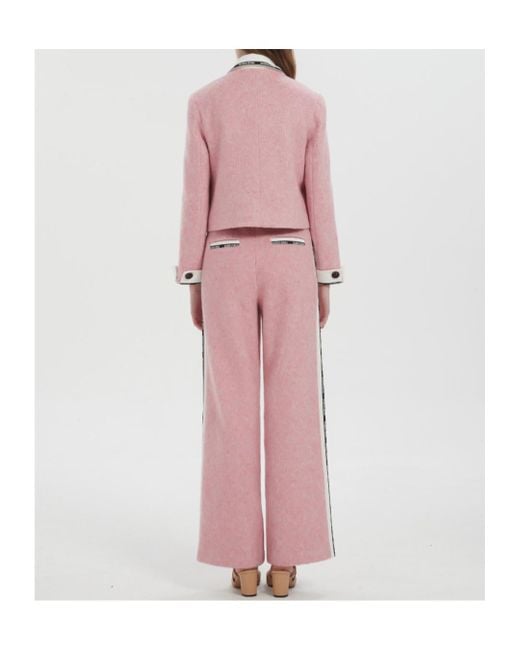 Marissa Chiara Pink Logo Webbing Jacket