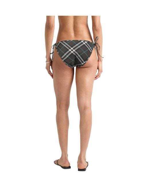 Burberry Brown Plaid Bikini Bottoms