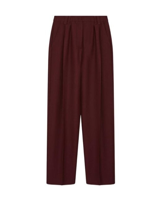 Marella Purple Wide-Leg Trousers