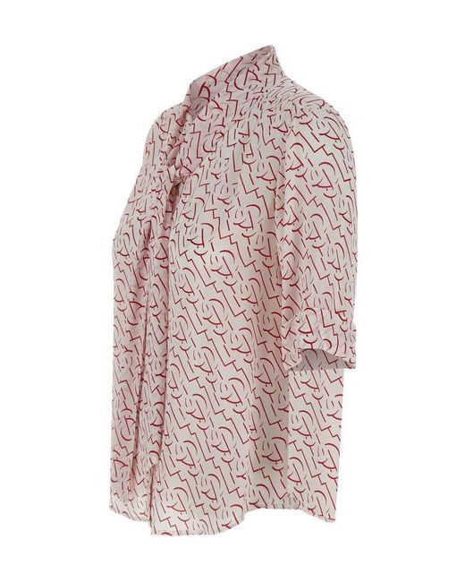 Liu Jo Pink Crêpe De Chine Shirt