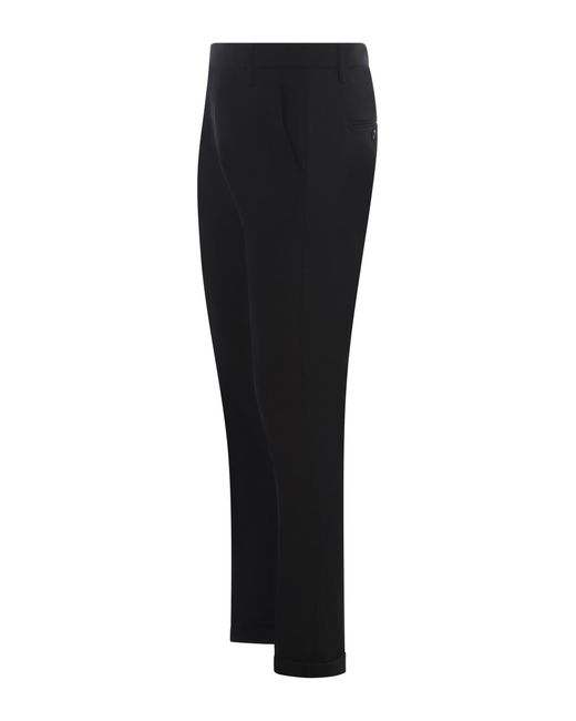 Dondup Black Gaubert Stretch Wool Pants for men
