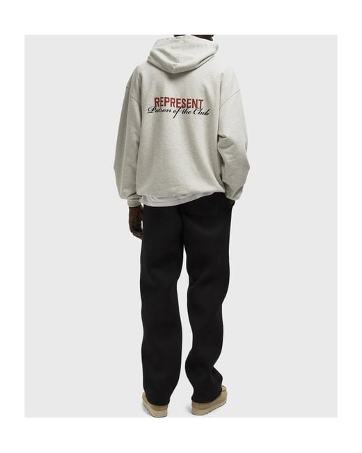 Represent White Long-Sleeved Sweatshirt for men