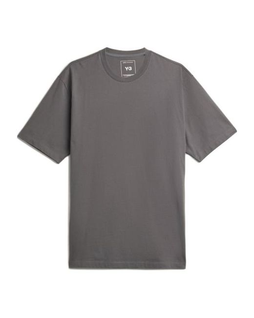 Y-3 Gray Graphic Printed Short Sleeved T-Shirt for men