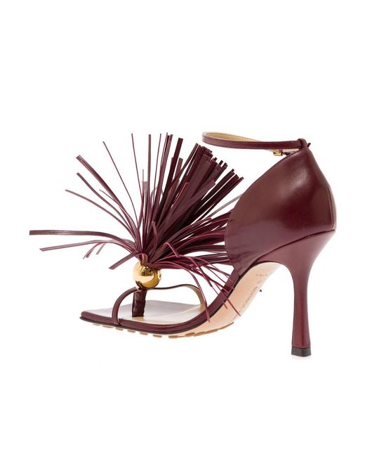 Bottega Veneta Pink Stretch Strap Sandals
