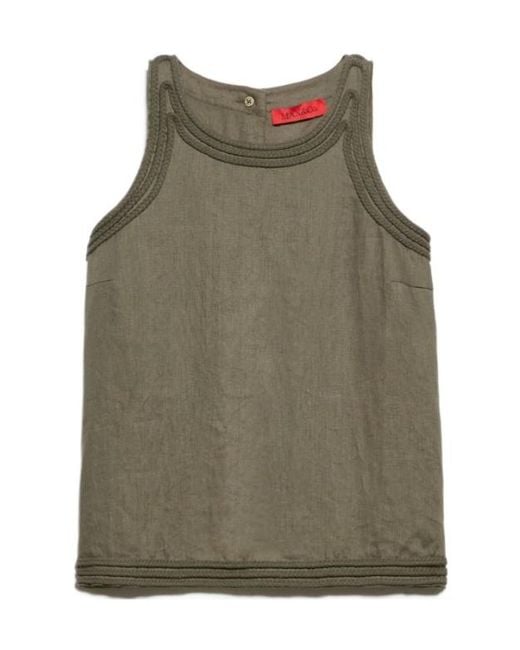 MAX&Co. Green Passementerie Linen Top