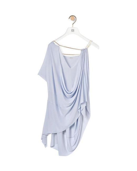 Loewe Blue Chain Draped Top