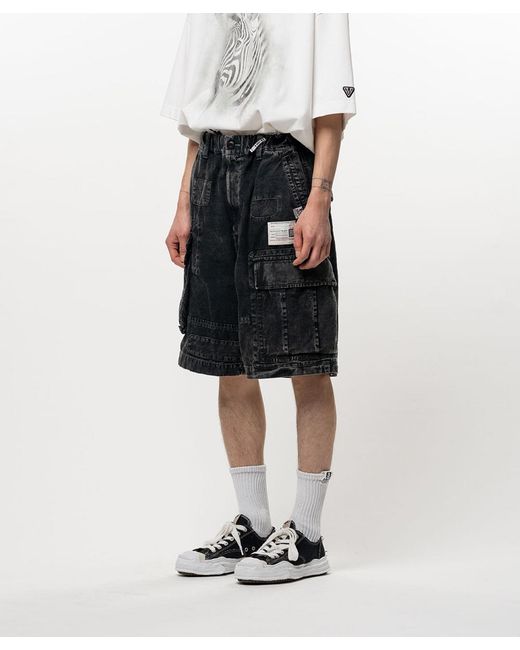 Maison Mihara Yasuhiro Black Cargo Shorts for men