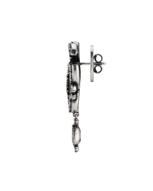 Gucci White Gg Marmont Crystal Earrings