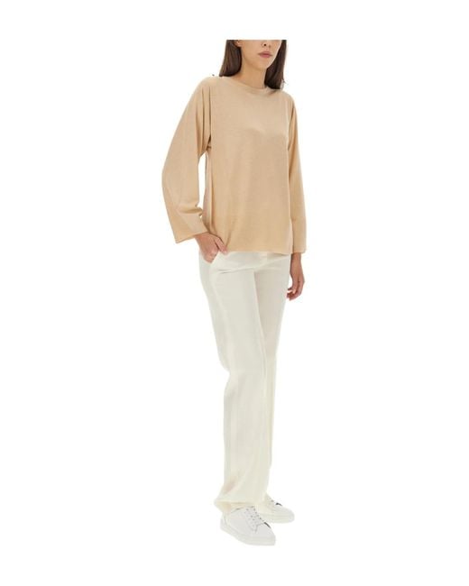 Fabiana Filippi White Zipper Pleated Casual Pants