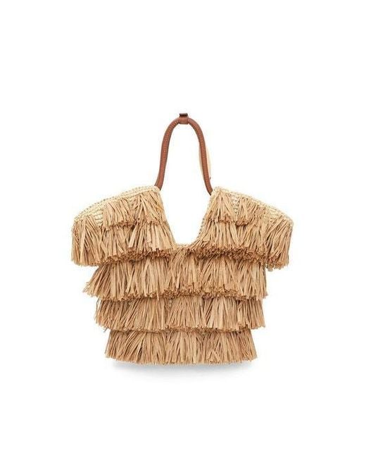 Zimmermann Natural Small Goldentime Fringed Tote Bag