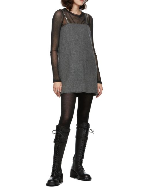 we11done Gray Sleeveless Dress