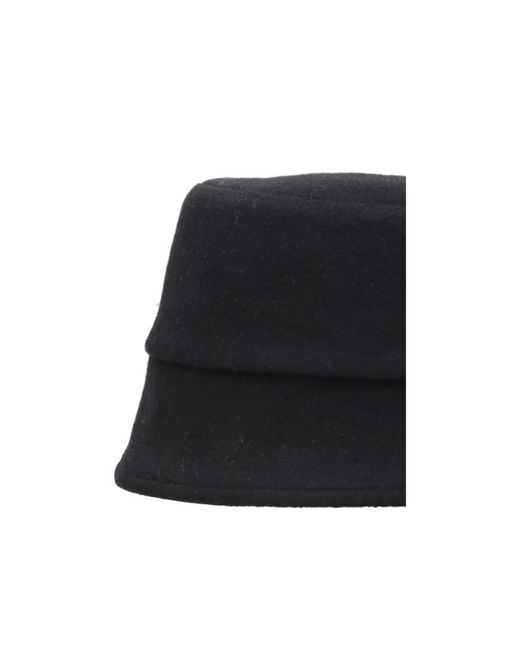Lanvin Black Wide-Brimmed Dome Hat