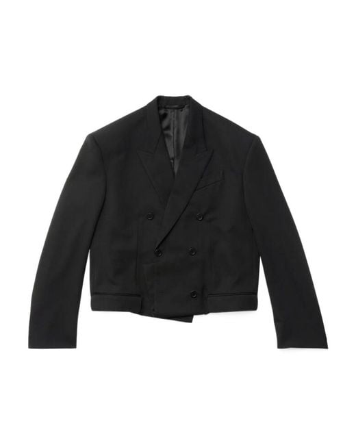 Balenciaga Black Folded Tailored Jacket