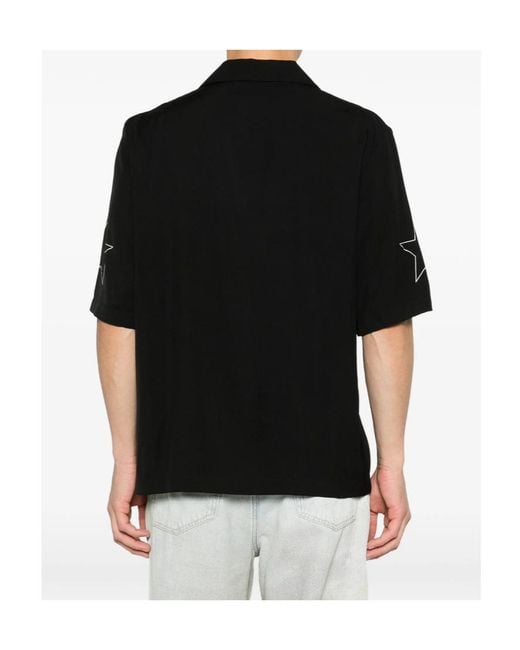 Amiri Black Sport Logo Camp Shirt for men