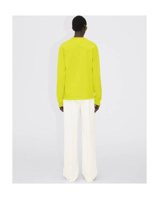 Bottega Veneta Yellow Yarn-Dyed T-Shirt for men