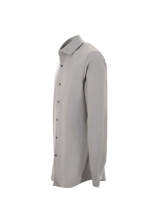 Boss Gray Boss Long-Sleeved Buttoned Shirt for men