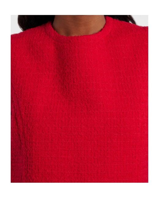 Patou Red Tweed Mini Dress