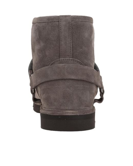 Brunello Cucinelli Brown Monile Embellished Ankle Boots