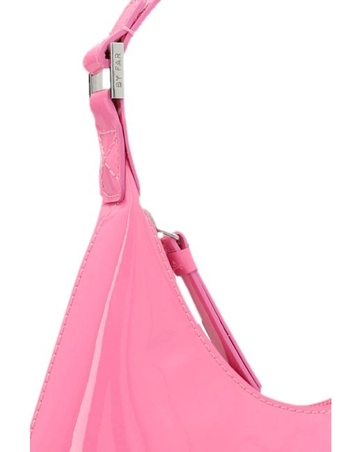 By Far Pink Baby Amber Zipped Shoulder Bag