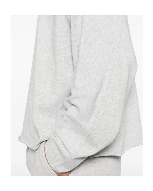 Entire studios White Round Neck Long Sleeve T-Shirt for men