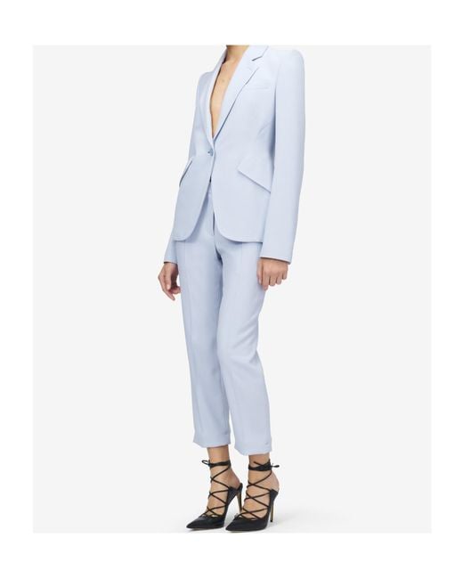 McQueen Blue Single Breasted Tailored Blazer