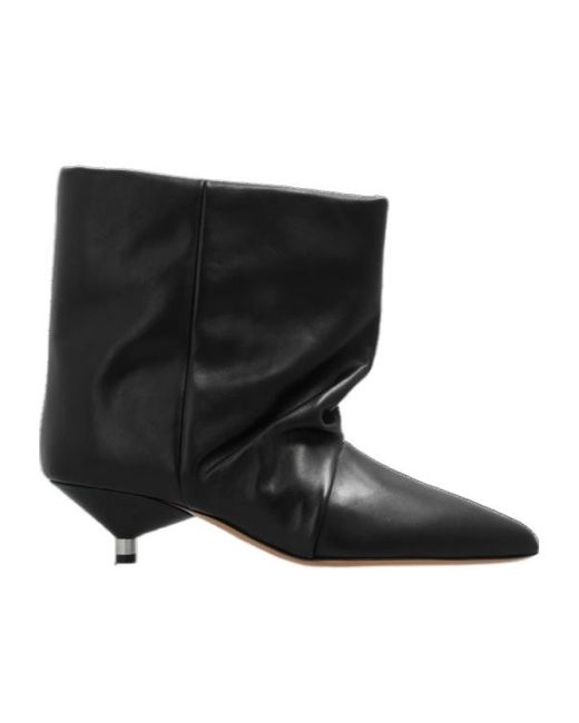 Isabel Marant Black Heeled Pointed Toe Ankle Boots