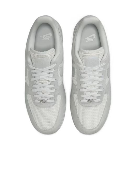 Nike Gray Air Force 1 07 Lv8 Low-Top Sneakers for men