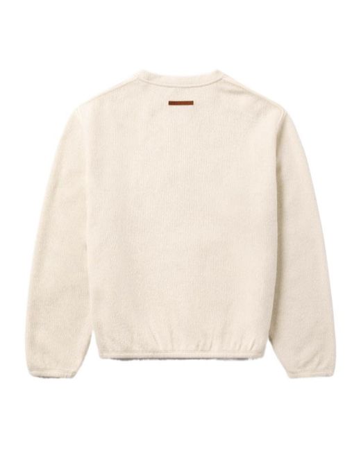 1989 STUDIO White Cut Knit Crewneck Sweater for men