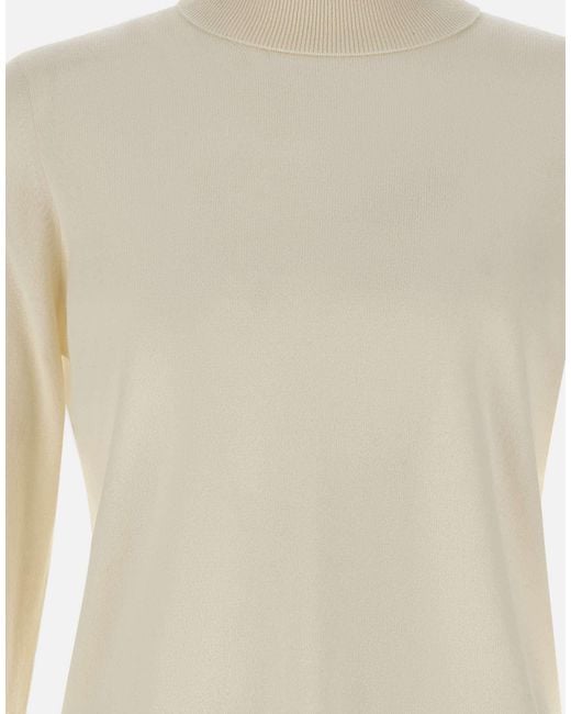 Gran Sasso White Long-Sleeved Turtleneck Sweater for men
