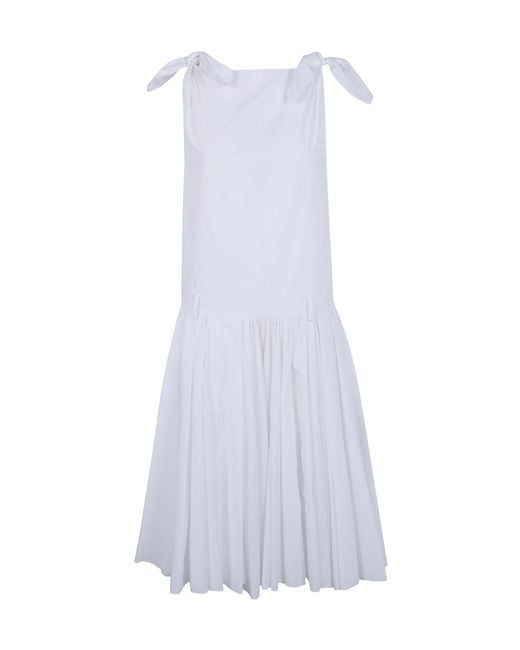 N°21 White Below The Knee Dress