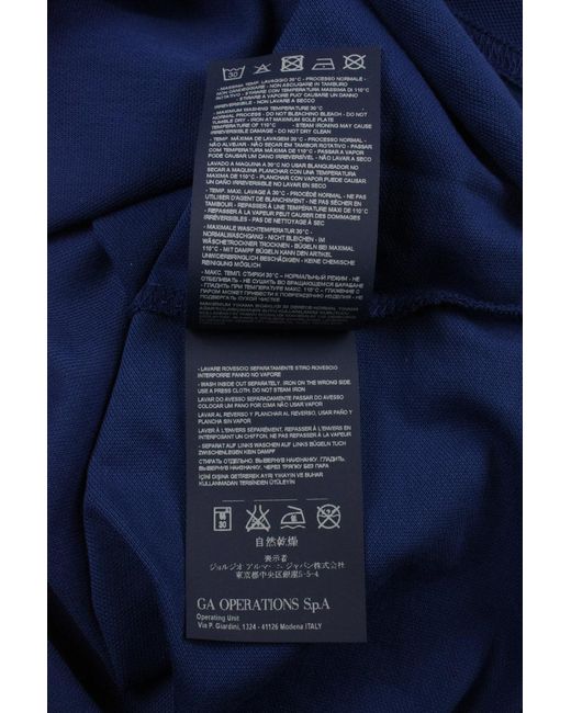 Armani Jeans Blue Short-Sleeved Polo Shirt for men