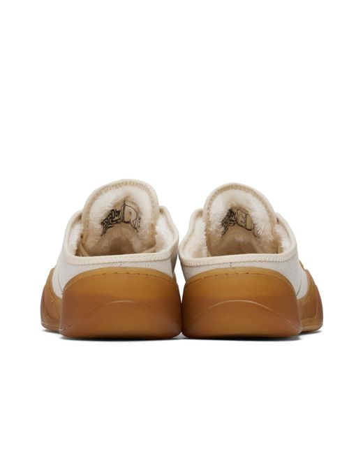ERL White Low Skate Mule Sneakers With Contrast Sole for men