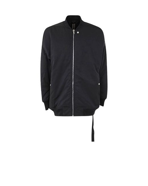 Rick Owens Black Long Bomber Jacket for men