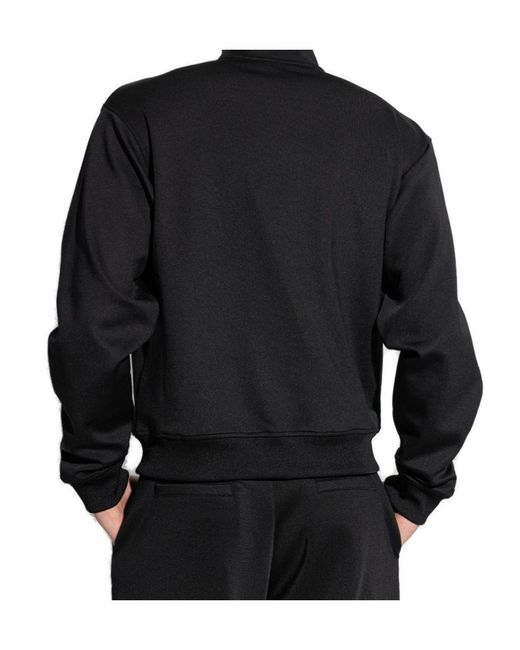 Balmain Blue Zip-Up T-Bar-Detail Track Jacket for men