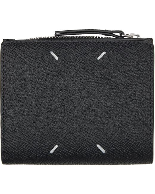 Maison Margiela Black Four Stitches Wallet for men