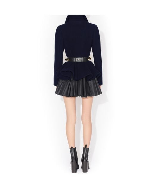 Alaïa Blue Alaïa Peplum Peacoat