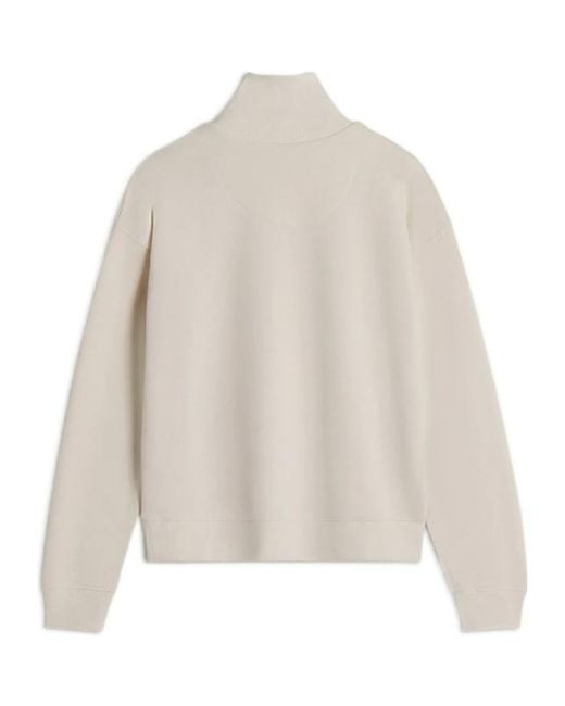 Maison Kitsuné Natural Maison Kitsuné Fox Patch Half-Zip Sweatshirt