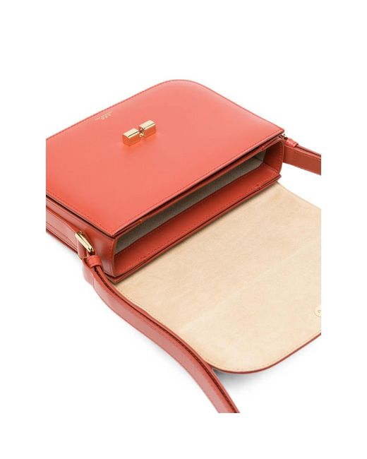 A.P.C. Red Grace Leather Shoulder Bag