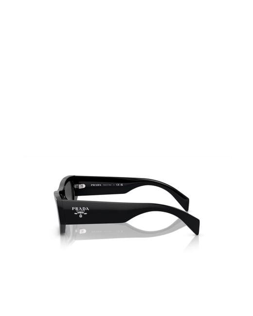 Prada Black Logo Rectangular Sunglasses for men