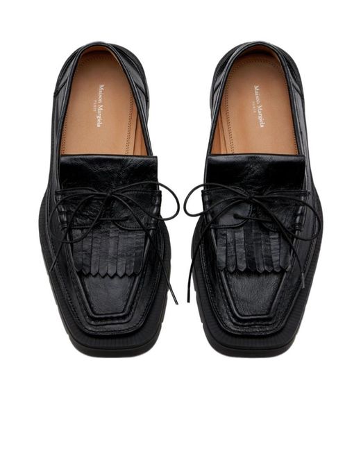 Maison Margiela Black Level Fringed Loafer for men