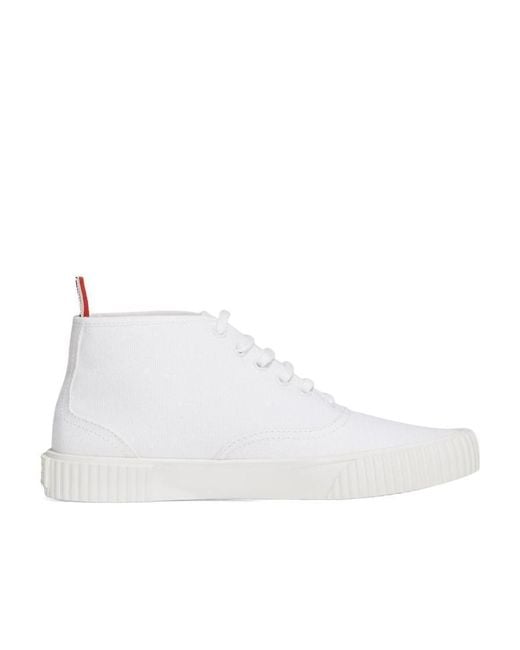 Thom Browne White Heritage Lace-Up Sneakers