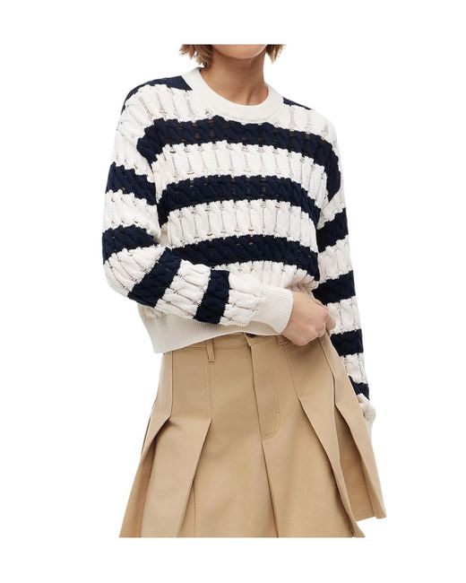 Tommy Hilfiger Blue Loose Cable Knit Jumper