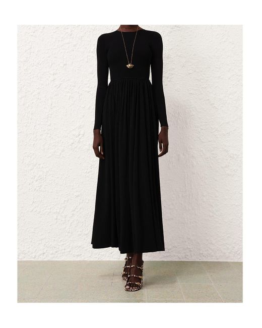 Zimmermann Black Long-Sleeved Dress
