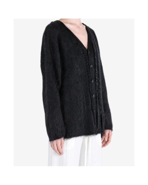 Y's Yohji Yamamoto Black V-Neck Cardigan